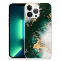 TPU Siliconen Hoesje voor iPhone 13 Pro Max Marmer Groen - thumbnail