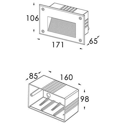 Deko Light Side II WW Side II WW Wandopbouwarmatuur G9 40 W Zilver