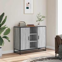 Dressoir 92x35x76 cm bewerkt hout grijs sonoma eikenkleurig - thumbnail