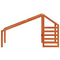 Kinderbedhuisje 198x97x113 cm massief grenenhout wasbruin - thumbnail