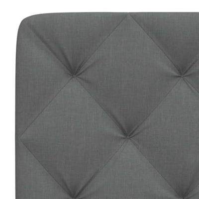 Hoofdbordkussen 200 cm stof donkergrijs
