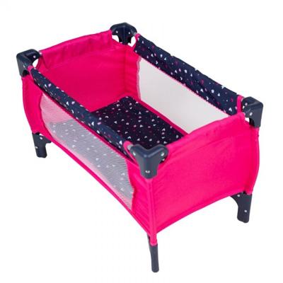 Opvouwbare Poppenbed 56x32x33 cm Blauw/Roze