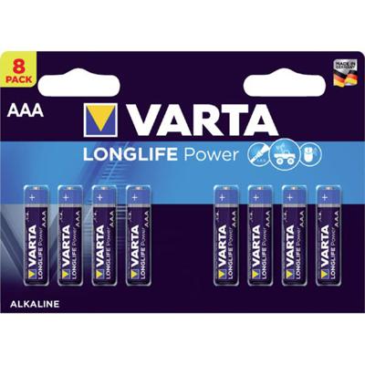Varta batterij Longlife Power AAA, blister van 8 stuks