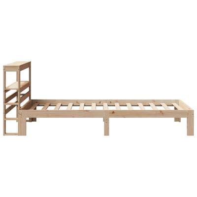Bedframe met hoofdbord massief grenenhout 90x190 cm