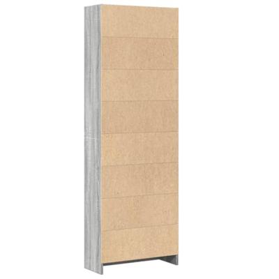 Boekenkast 60x24x176 cm bewerkt hout grijs sonoma eikenkleurig