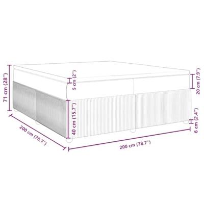 Boxspring met matras stof crèmekleurig 200x200 cm