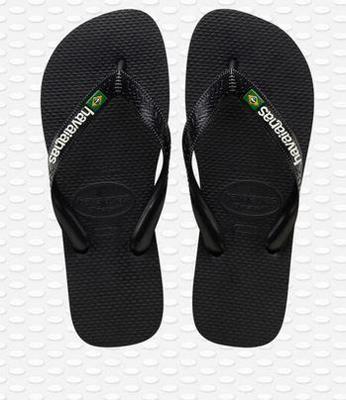 Havaianas Brasil Logo Slipper Black/Black 33/34