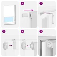 VidaXL Doucherolgordijn 110x240 cm stofbreedte 106 cm - thumbnail