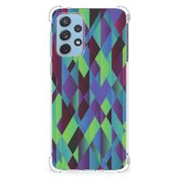 Samsung Galaxy A73 Shockproof Case Abstract Green Blue - thumbnail