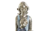 Decoratieve figuren DKD Home Decor Blauw Gouden Vrouw 15 x 9,5 x 18 cm - thumbnail