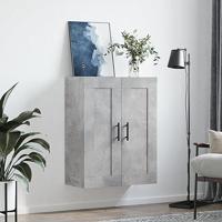 Wandkast 69,5x34x90 cm bewerkt hout betongrijs - thumbnail