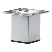 Stalen meubelpoot chroom vierkant 5 bij 5 cm en hoogte 7 cm (5 x 5 cm) - thumbnail