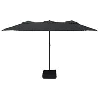 VidaXL Parasol dubbel dak 449x265 cm zwart - thumbnail