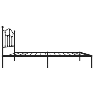 Bedframe met hoofdbord metaal zwart 90x190 cm