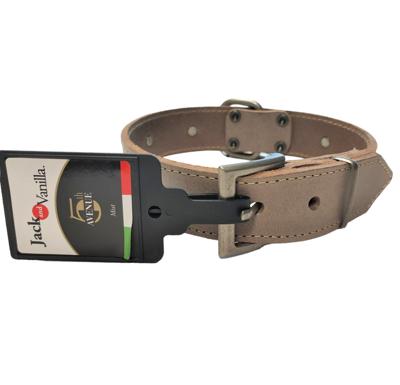 Jack and Vanilla Hondenhalsband - Leer - Grijs - 50 cm