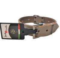 Jack and Vanilla Hondenhalsband - Leer - Grijs - 50 cm - thumbnail