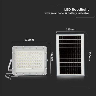V-TAC VT-120W 7843 LED-schijnwerper, Zonne-energiemodule 15 W Koudwit Wit