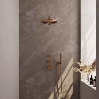 Copper Carving thermostatische inbouw regendouche SET 02 - 30 cm douchekop - thumbnail