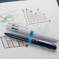 Schneider 4-kleurenbalpen Take 4, medium, donkerblauw/lichtblauw - thumbnail