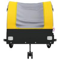 Fietstrailer 45 kg ijzer zwart en geel - thumbnail