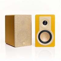 DALI KUPID Premium compacte passieve hifi-plankluidspreker, 2-weg design met 4,5 inch woofer en 1 inch tweeter, inclusief wandhouder (paar) - goudgeel - thumbnail