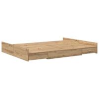 Opbergbedframe met lade artisanaal eikenkleurig 150 x 200 cm - thumbnail