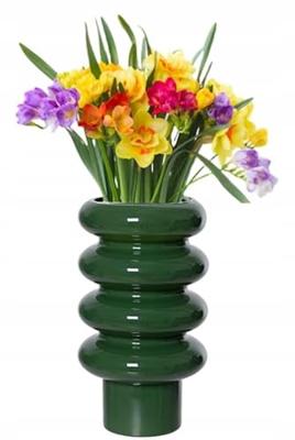 Decoris vaas glas deco 14x25.5cm groen