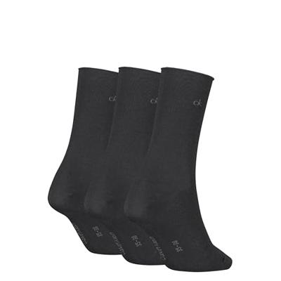 Calvin Klein Sokken Dames Roll Top 3-pack Zwart-39/42 Calvin Klein Sokken Dames Roll Top 3-pack Zwart-39/42