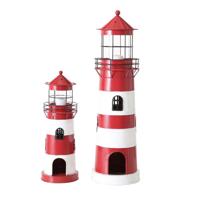 Boltze Home Lantaarn vuurtoren set 2-delig h42-64cm - thumbnail