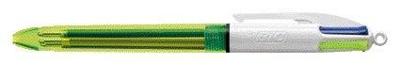 Balpen bic 4kleuren m fluor geel