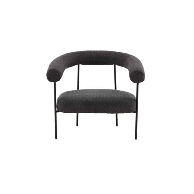 Nohr Fauteuil 'Mattheu' Bouclé, kleur Donkergrijs Nohr Fauteuil 'Mattheu' Bouclé, kleur Donkergrijs