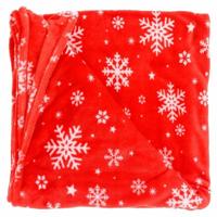 Unique Living plaid xmas party 200x150cm rood - thumbnail