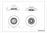 Trio PlafondventilatorVisby met sterreneffect - R62402106 - thumbnail