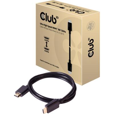 club3D HDMI Aansluitkabel HDMI-A-stekker, HDMI-A-stekker 1.00 m Zwart CAC-1371 10K UHD, 8K UHD HDMI-kabel