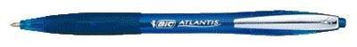 Balpen bic atlantis soft clic m blauw | 12 stuks