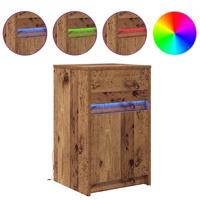 LED Bedside Kast 2 pcs Oud hout 38 x 34 x 61 cm Spaanplaat - thumbnail