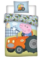 Peppa Pig Dekbedovertrek Tractor Glow in the Dark 100 x 135 Cm Katoen - thumbnail