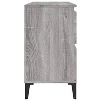 Wastafelkast 80x33x60 cm bewerkt hout grijs sonoma eikenkleurig - thumbnail