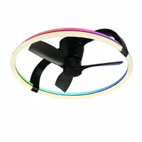 Trio Leuchten Plafondventilator Stockholm RGB WIFI Ø 74 cm zwart - thumbnail