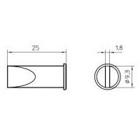 Weller LHT-F Soldeerpunt Platte vorm Grootte soldeerpunt 9.3 mm Inhoud: 1 stuk(s) - thumbnail