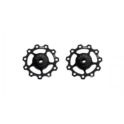 Shimano Cema derailleurwieltjes alu 9/10/11v rvs zwart