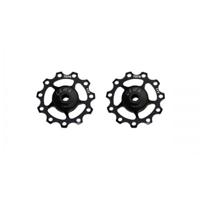 Shimano Cema derailleurwieltjes alu 9/10/11v rvs zwart - thumbnail
