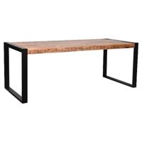 LABEL51 Eetkamertafel Brussels - Rough - Mangohout - 220x95 cm - thumbnail