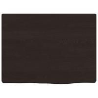Wastafelblad 40x30x2 cm behandeld massief hout donkerbruin - thumbnail
