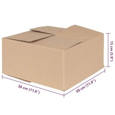 VidaXL Vouwdoos met opslag 50 pcs naturel 30 x 30 x 15 cm karton