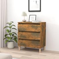 Dressoir 60x35x69 cm bewerkt hout gerookt eikenkleurig - thumbnail