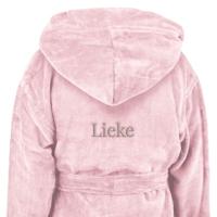 Kinderbadjas met naam - Roze - 4/6 jaar - thumbnail