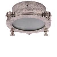 Industriële Plafonnière Toscane 30 cm 1 Lichts Ruw Nickel - thumbnail