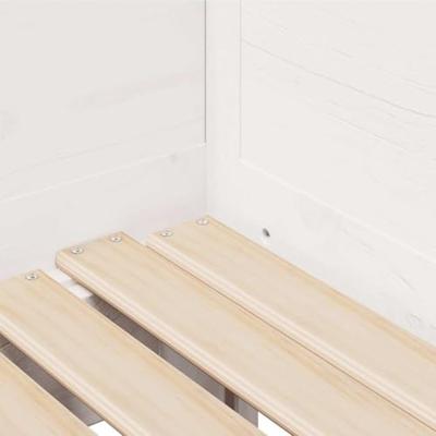 Slaapbank met onderschuifbed/lades zonder matras 80x200 cm wit