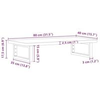 Badkamer wandschap staal en massief beukenhout - thumbnail